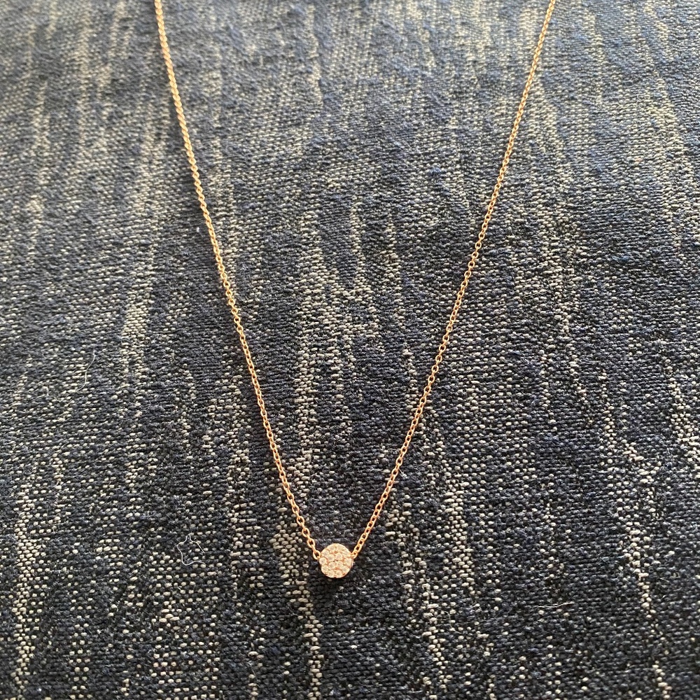 Gorjana 18k Rose Gold adjustable pendant necklace NWT!